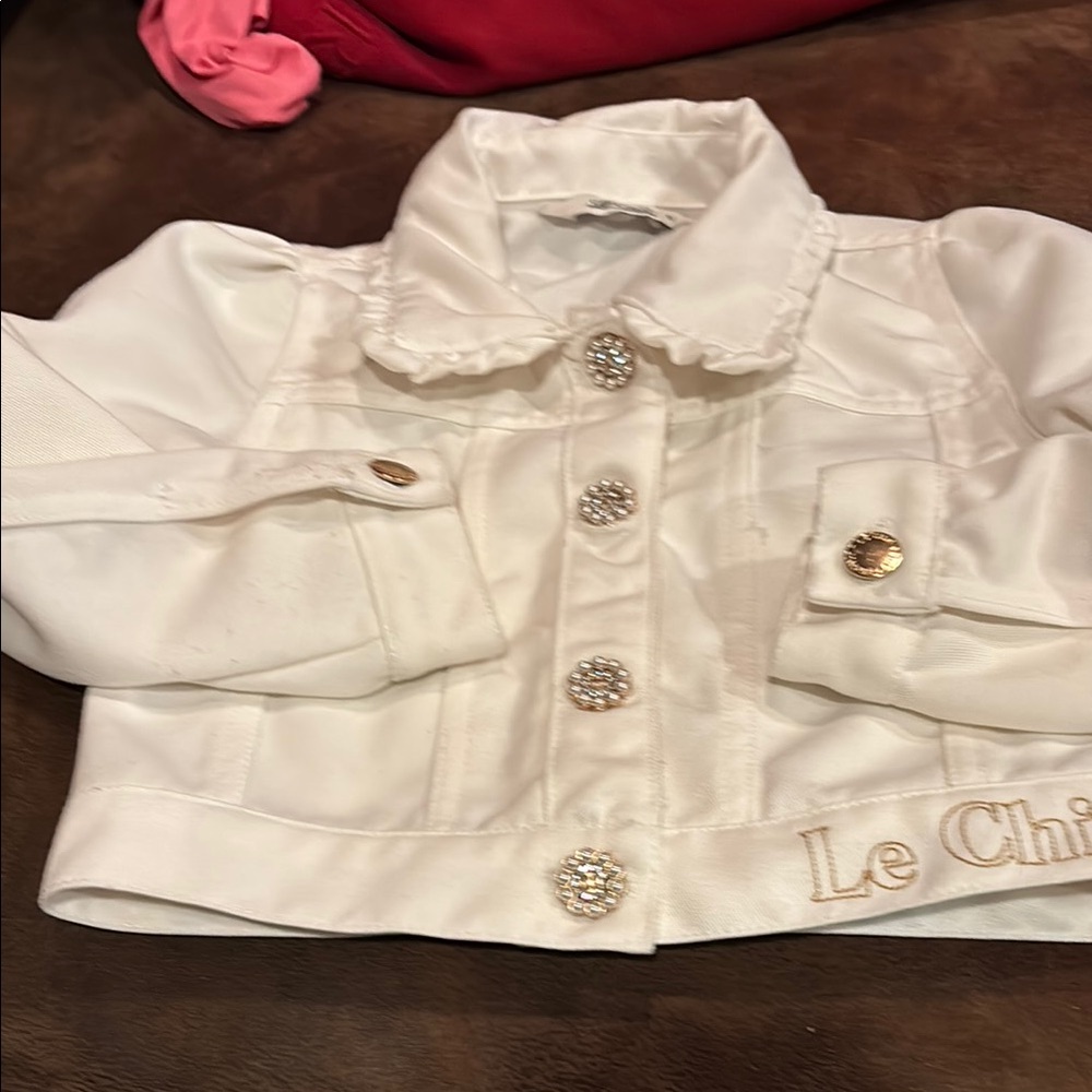 chic White Kids Jacket